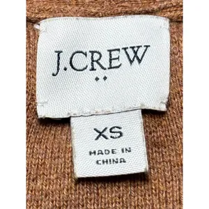 J.Crew Camel Open Front Cardigan Size‎ XS Longline Knit Coatigan Tan Brown thumbnail 5