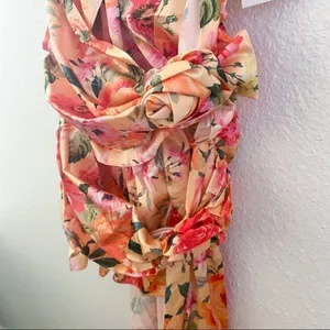 For Love & Lemons Versilla Floral Satin Hi-Lo Dress XS NWT‎ thumbnail 7