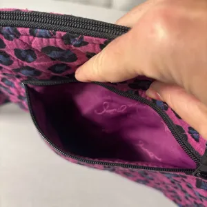 Vera Bradley Purple Cheetah Print Hipster Quilted‎ Shoulder Crossbody Bag thumbnail 6