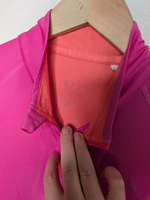 Pearl Izumi Womens Pink Orange Long Sleeve Quarter-Zip Cycling Top Size M thumbnail 5