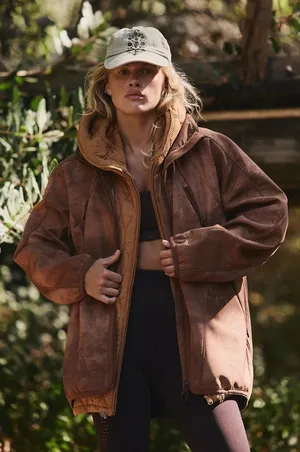 FP Movement Women's Canyon Crushin Jacket Toasted Almond Size XL NWT $228 MSRP thumbnail 1