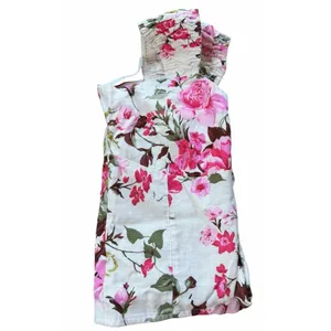 NEW Abercrombie & Fitch Floral Linen Blend Smocked Corset Top Small Coquette thumbnail 5
