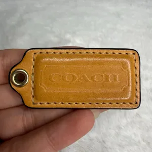 2" COACH Tan Fob Bag Charm Hang tag Hangtag thumbnail 1