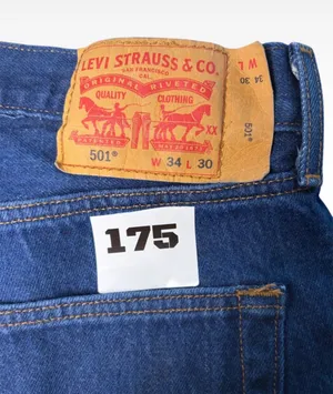 Levi's 501 Vintage 90s Button Fly Straight Leg Jeans | Dark Wash Cropped 34×27 thumbnail 4