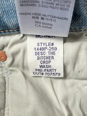 Mother The Ditcher Crop Color-block Denim Jeans, Pre-Party, Size 28 thumbnail 14