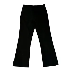 Lysse black stretch dress cropped pants with small side ankle slit hem - S thumbnail 4