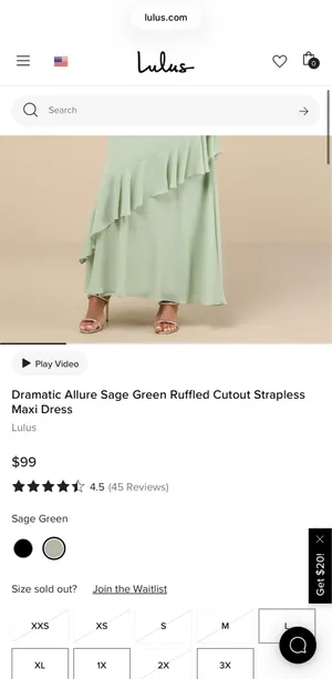 Sage Green Ruffled Maxi Dress Lulus thumbnail 4