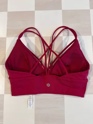 lululemon pushing limits bra luxtreme ruby red 6 thumbnail 5