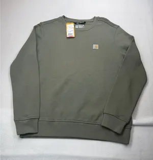 Carhartt Women's Tencel Crew Sweatshirt Green Small NWT NEW $60 MSRP thumbnail 1