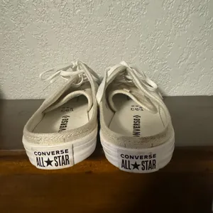 Converse Gold and White Women's Sneakers thumbnail 4