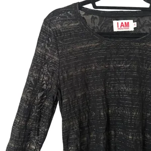 I AM ANDREA MOORE Lace Metallic Striped Top Sz‎ 14 (US 10) thumbnail 2