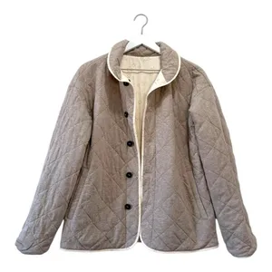 Carve Designs Reversible Quilted Jacket Gray Cream Floral Size S Lightweight thumbnail 12
