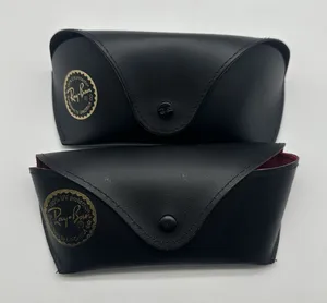 Genuine Ray Ban Sunglasses Case Only Empty Black Faux Leather Snap Replacement thumbnail 1