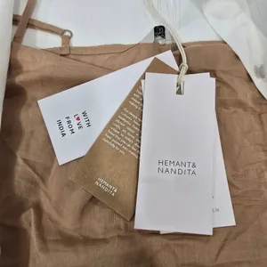 HEMANT AND NANDITA Lani Palm Mini Dress in White XS thumbnail 8