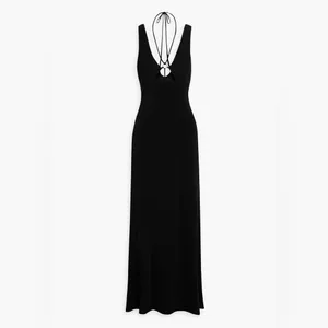 NEW NWT Bec + Bridge Adele Ring Embellished Cutout Maxi Dress Black thumbnail 3