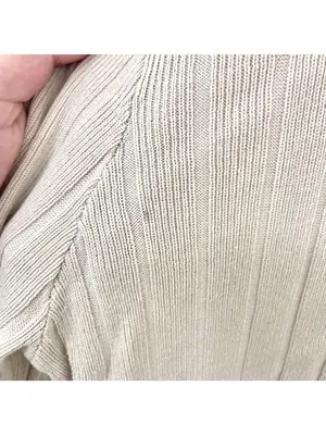 H&M Rib Knit Tan Cardigan Size M Long Sleeve Relaxed thumbnail 4