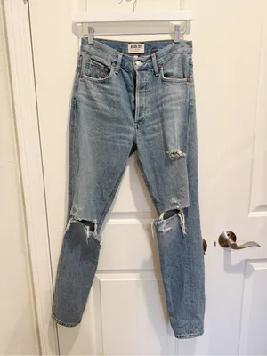 AGOLDE Jamie High Rise Classic‎ Jeans Distressed Dakota Wash size 24 thumbnail 3