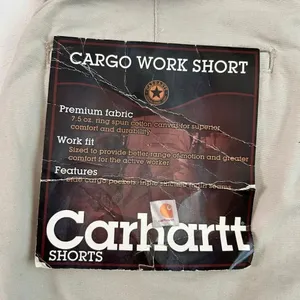 Carhartt Cargo Work Shorts Men’s 28 Khaki Beige Cotton Workwear Utility Pockets thumbnail 6