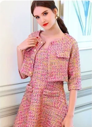 GORGEOUS 2‎ piece Tweed Flare out dress with short jacket thumbnail 1