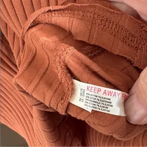 NWT Free People Movement Bella Layer Ribbed Henley Top Spiced Copper Generous XS thumbnail 11