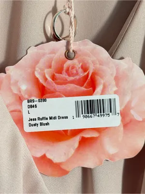 Show Me Your MuMu Jess Chiffon Midi Dress L Dusty Pink Wedding Guest Bridesmaid thumbnail 8