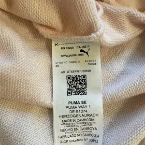 Puma Womens L Sweatshirt Peach‎ 1/2 Zip White Puma Pattern Pullover Athletic thumbnail 10