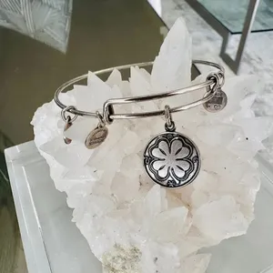 Alex and And Four Leaf Clover Shamrock Bangle Bracelet thumbnail 4