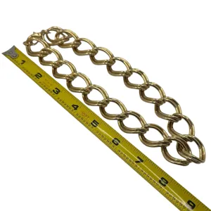 Unbranded Chunky Double Link Collar Necklace‎ Toggle Clasp Maximalist Mob Wife thumbnail 6