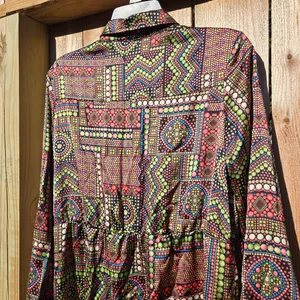 NWOT Urban Modesty Colorful Print Button Dress XL thumbnail 8