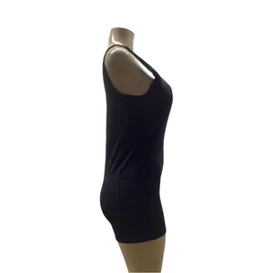 Xersion Size L Black EverUltra-Lite Womens Sleeveless Active Short Romper. New thumbnail 3