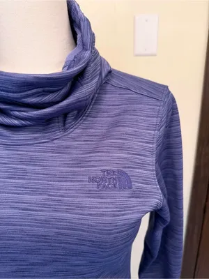 The North Face purple pullover adjustable turtleneck sweater thumbnail 2