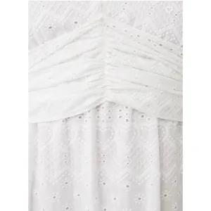 NWT MISA Los Angeles Ksenia Eyelet Maxi Dress White Size M thumbnail 10
