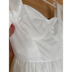 NWT Lulus Dreamy Celebration White Tulle Bustier Swiss Dot Midi Dress Bride XS thumbnail 5