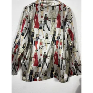Taylor Swift Pajama Shirt Size M Multicolored AOP Red Taylor's Version Eras thumbnail 7