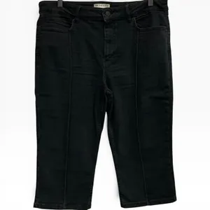 We the Free People Dusk to Dawn Mid Rise Black Capri Jeans Stretchy 33 - Current thumbnail 4