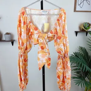 Charlie Holiday Cindy Floral Crop Top Maxi Skirt Set Retro Boho Vacation 2 Piece thumbnail 6