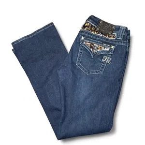 Miss Me Jeans Women’s 30 Easy Boot Cut Bling Flap Pockets JE5731E2L Denim thumbnail 7