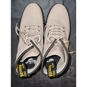 Dr Martens Taupe Zavala Combat Boots Mens 8‎ Womens 9 thumbnail 5