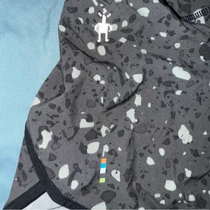Smartwool Merinosport Lined Black and White Athletic Shorts with Speckled Design thumbnail 3