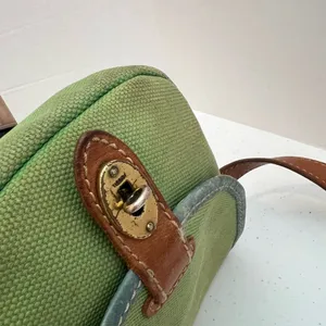 Fossil Austin Flap Bag Messenger Green Leather Adjustable Crossbody thumbnail 8