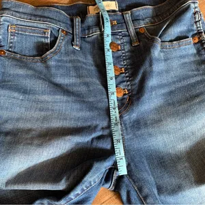 Madewell 10" High-Rise Skinny Stretch Jeans Size 28 Button Fly Frayed Hem thumbnail 10