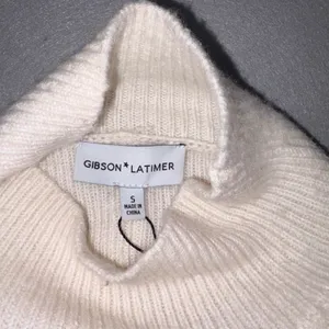Gibson Latimer Womens Striped Mock Neck Sweater Ivory Black Size S NEW thumbnail 3