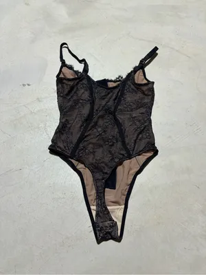 Shapellx Sheer Black Lace Bodysuit XS thumbnail 6