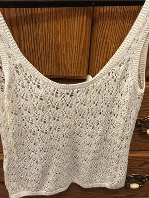 Abercrombie & Fitch Ivory Crochet Tank thumbnail 2