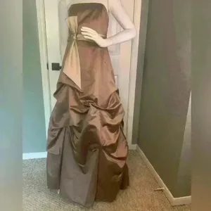 DAVIDS BRIDAL WOMENS BEAUTIFUL MOCHA FORMAL/Prom DRESS SIZE 10 K-8 thumbnail 2
