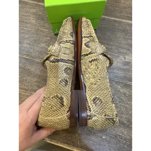 Sam Edelman Lucca Snake Print Leather Ruched‎ Bit Buckle Flat Loafers Size 7.5! thumbnail 9