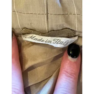 Max Mara Tan Striped Single Breasted 3 Button Lightweight Blazer Size 10‎ thumbnail 8