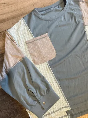 Boutique Blue Long Sleeve Top thumbnail 2