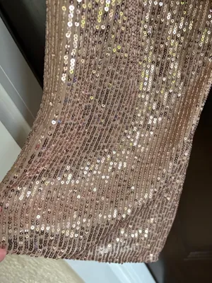 Anthropologie Starling Sequined Tunic Dress Gold Size XL thumbnail 6