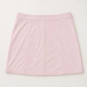 Forever 21 Baby Pink Zip-Front Faux Suede Mini Skirt Coquette L thumbnail 7